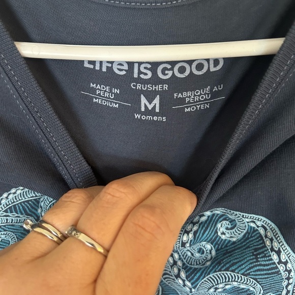 Life is good Octopus Short Sleeve Crusher Tee Size Medium - Picture 6 of 8